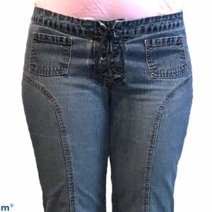 Vintage Jordache tie fly jeans wide leg size 14